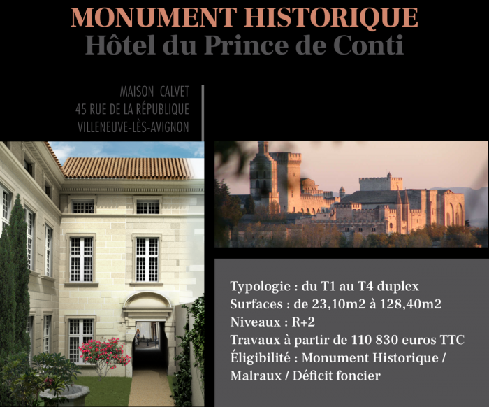 Programme monument historique - monument historique villeneuve les avignon - hotel du prince de conti villeneuve les avignon (84)